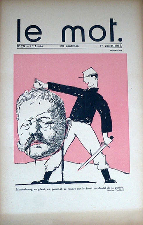 okładka kultowego, satyrycznego czasopisma Le Mot